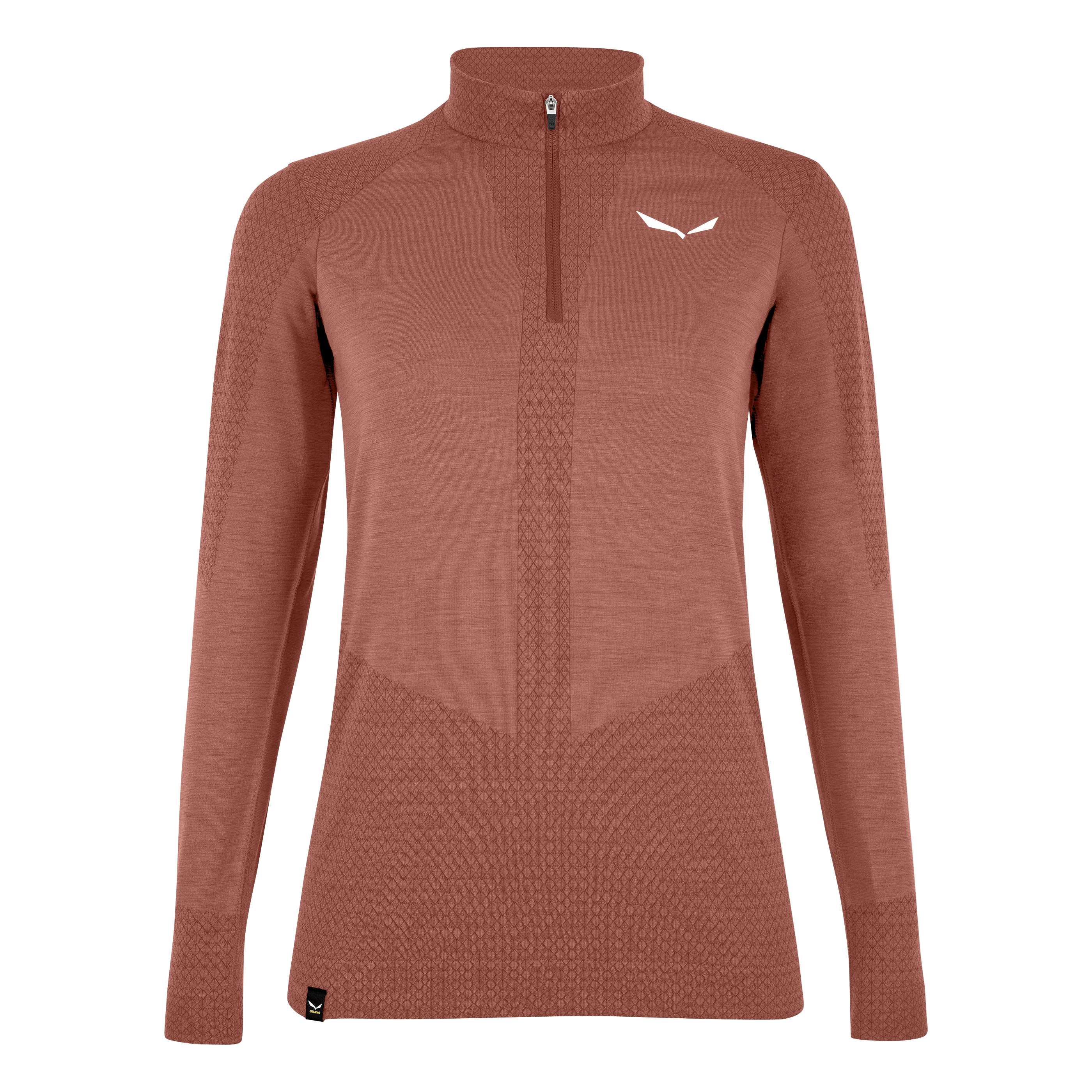 Camiseta mujer half zip ajustada Zebru