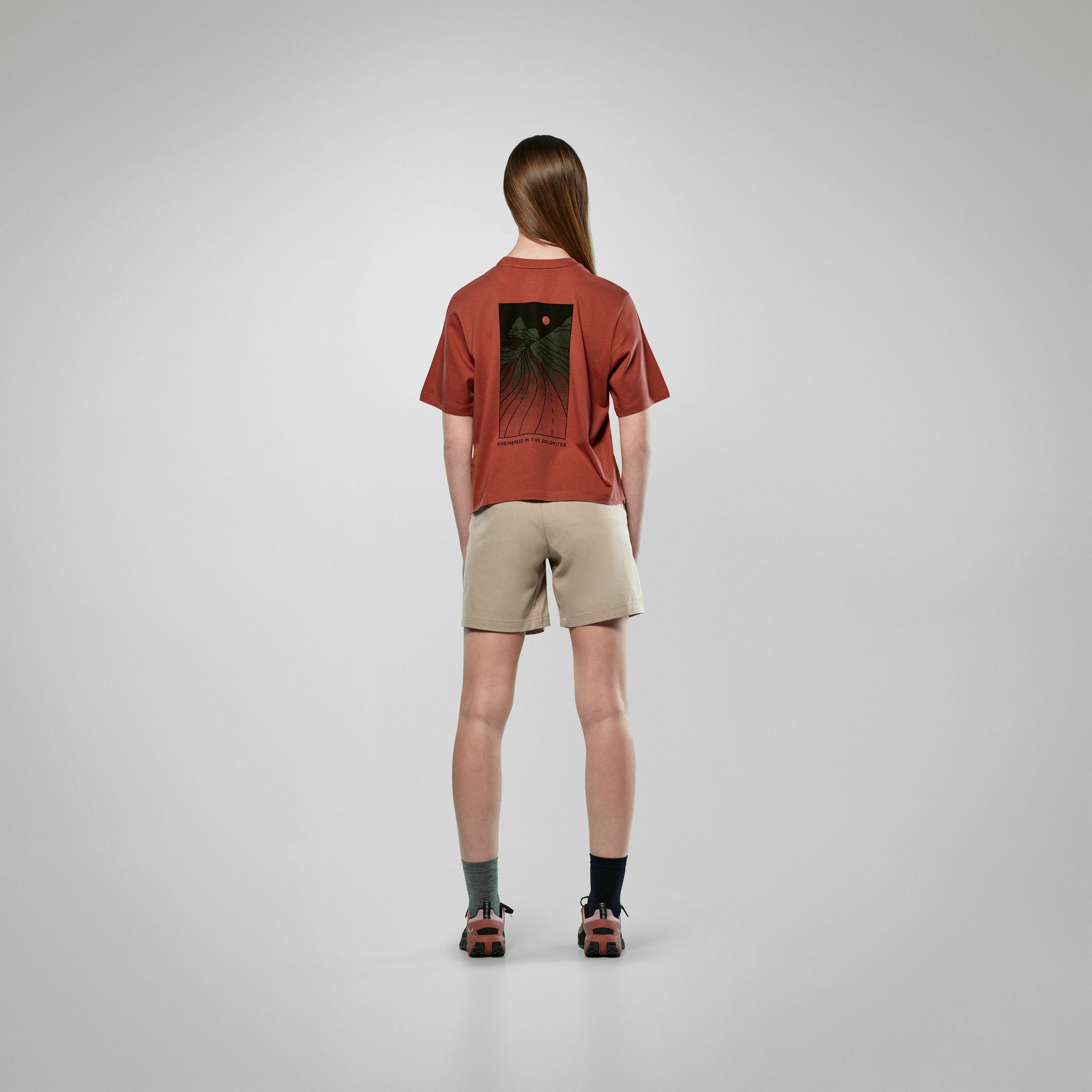 Camiseta holgada de atardecer de águila para mujer